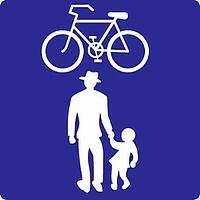 Verkehrszeichen gemischter Geh- und Radweg ohne Benützungspflicht