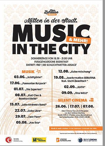 Plakat Music in the City and More 
