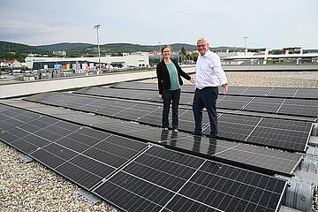 Bürgermeister Thomas Steiner mit Grünen-Klubobfrau Anja Haider-Wallner. 