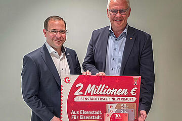 Bürgermeister Thomas Steiner und Wirtschaftskammerpräsident Andreas Wirth (l.). 