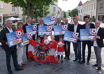 Fanarena in der Fußgängerzone zur Euro 2016