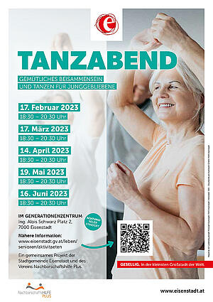 Plakat Tanzabend für Junggebliebene