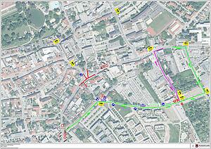 Planansicht der Baustellensituation Altes Stadttor