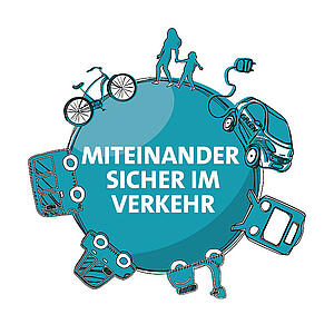 Logo für Miteinander sicher im Verkehr