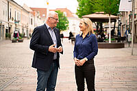 Bürgermeister Thomas Steiner mit Eva Fugger, Vorständin der Energiegenossenschaft Region Eisenstadt