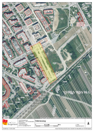 Planansicht der Baustelle in der Bischof Stefan Laszlo-Straße