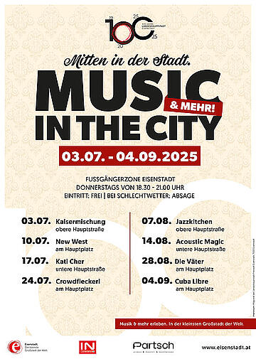 Plakat Music in the City 2025