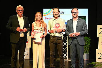 Die Sportlerin und der Sportler des Jahres: Caroline Bredlinger und Christian Stolovitz. 